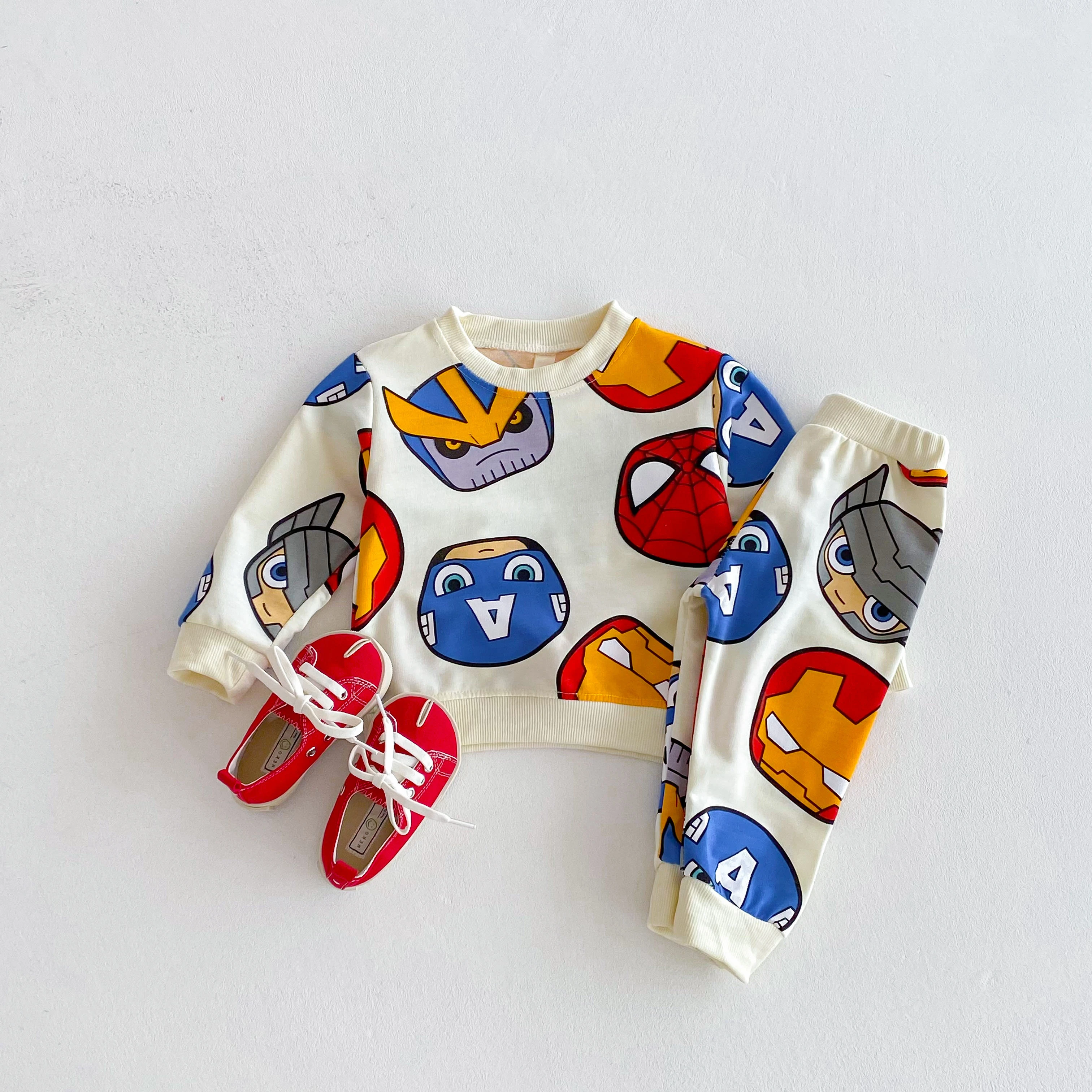 Boys Clothes Children Mickey Sweatshirt Outfits Autumn Long Sleeve Suit Fashion Casual Tracksuit Kids 2 Piece Set Tops + Pants