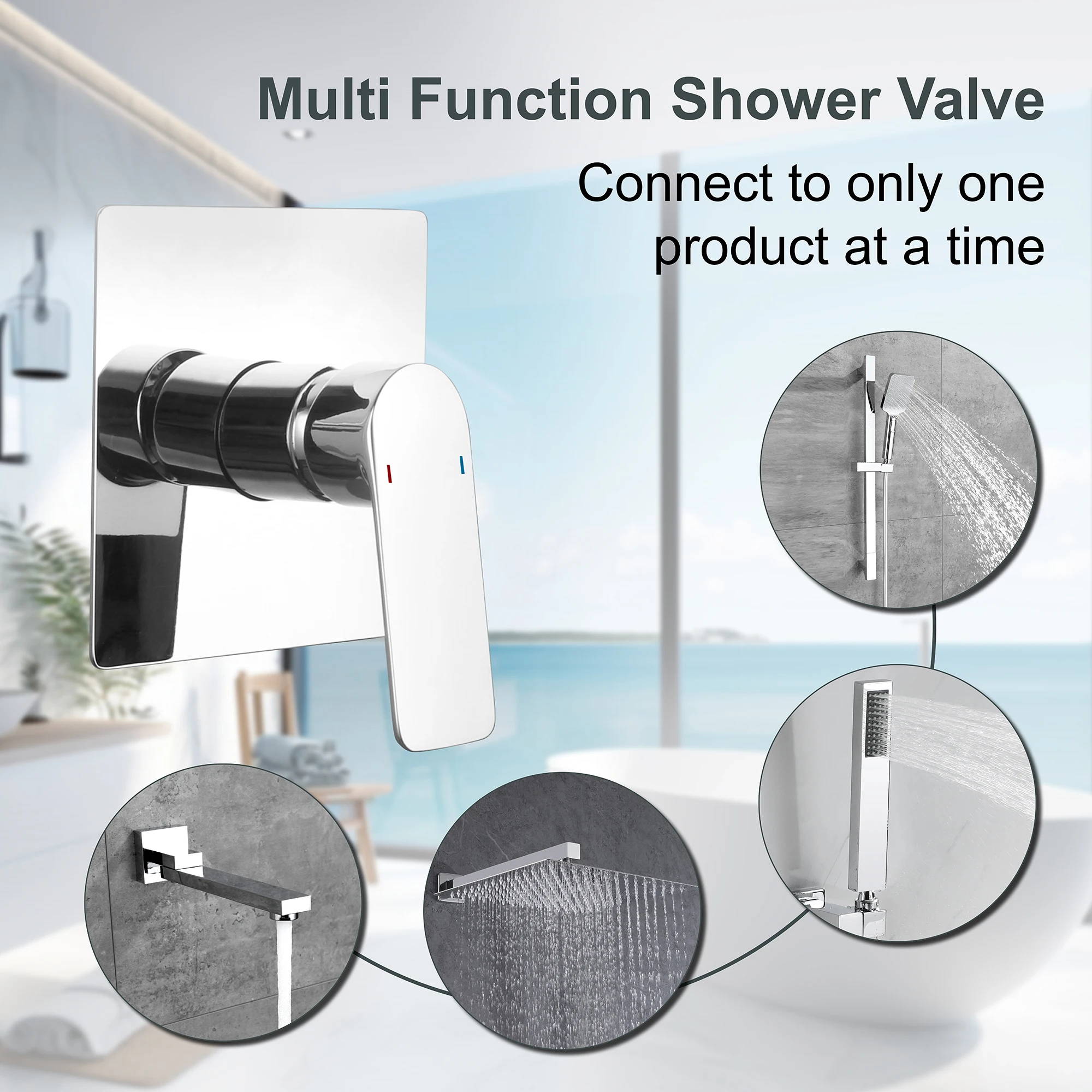 Messing verborgen 3-weg douche - Thermostatic Shower Faucet Valve 3 Way recensie en prijs