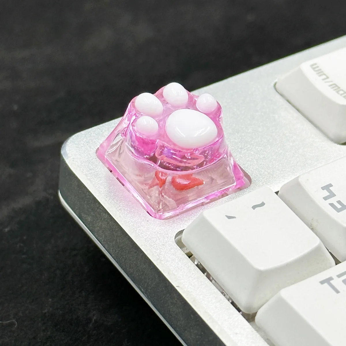 Bonito gato garra keycaps dos desenhos animados diy teclado mecânico tampas chave eixo cruz decoração acessórios oem r4 keycap amigo presente