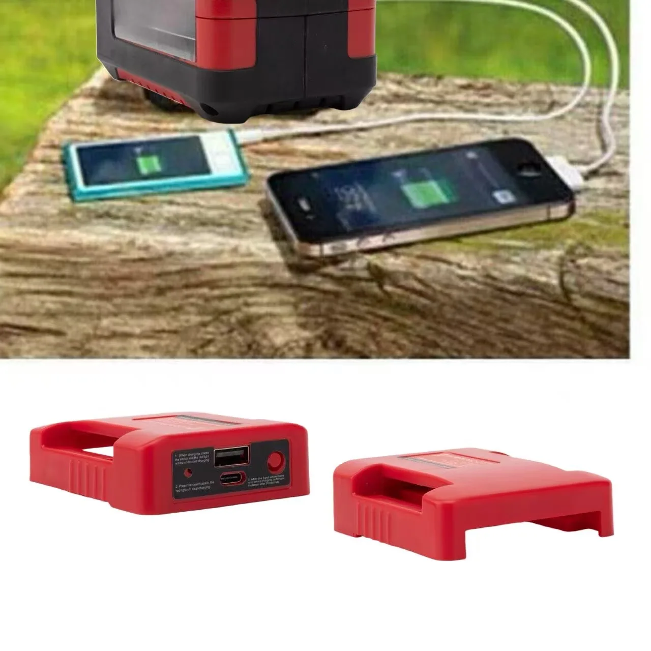 18W PD QC3.0 18W USB A+C Fast Wall Charger DC Power Source and Charger for Ozito 18V Power Bank