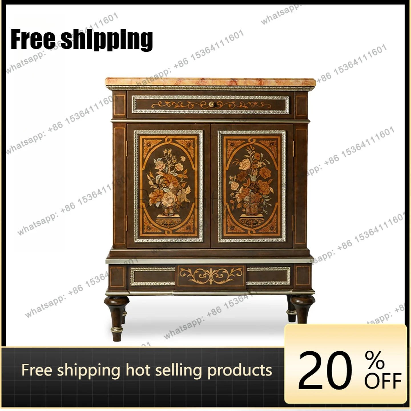 HOT American retro style porch cabinet retro hand-painted storage locker C2412