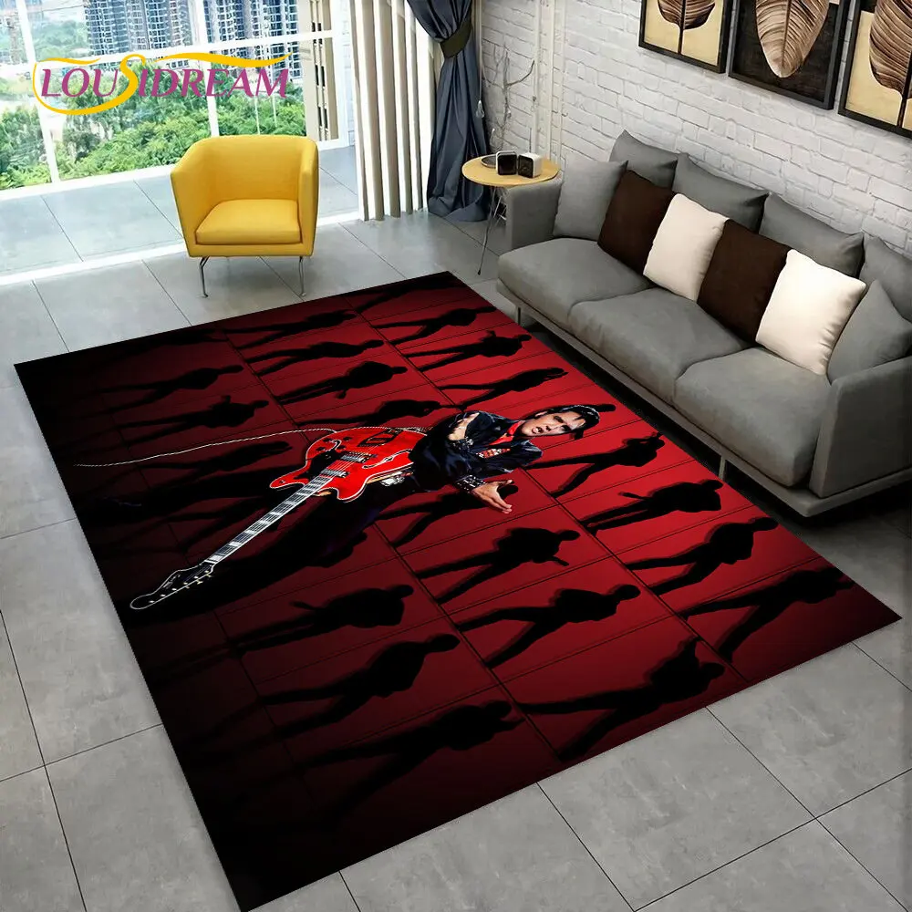 Tapete Retrô do Rei Elvis Presley, Tapete para Sala de Estar, Quarto, Sofá, Decoração, Tapete Antiderrapante para Crianças, Tapete 3D
