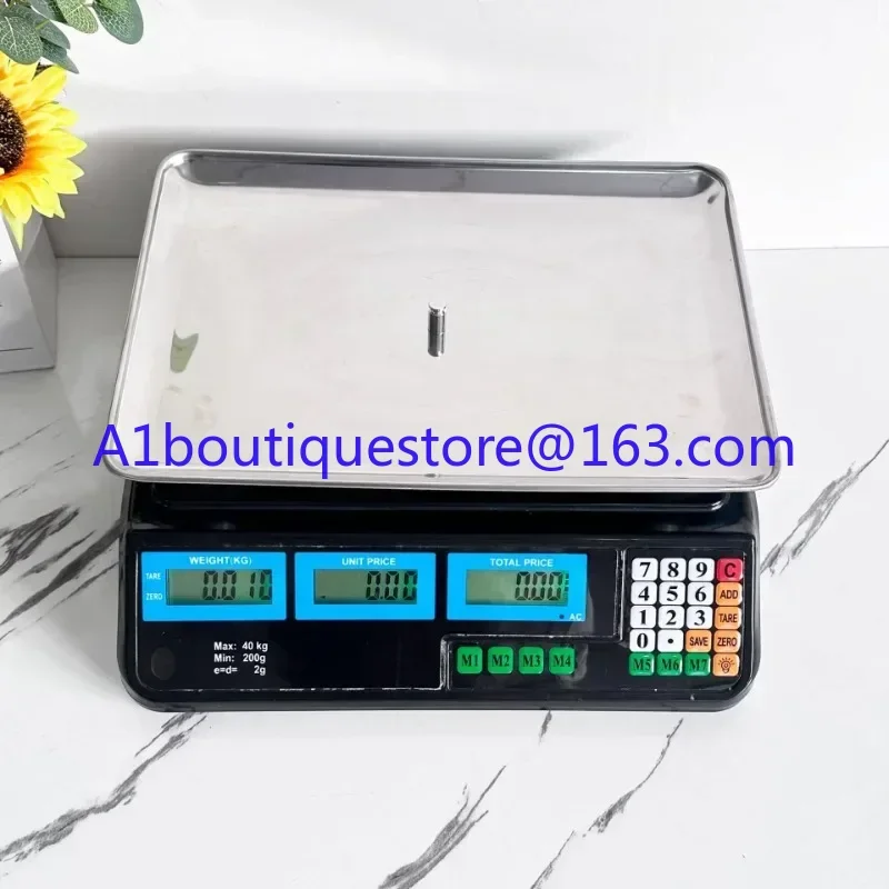 

Весы расчета 40 кг ACS Электронные ценные расчетные весы Светоизлучающий диод ЖК-монитор
