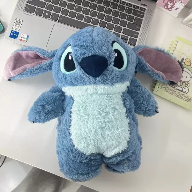 Disney Stitch Peluche Bottiglia calda a mano Bottiglie di acqua calda Kawaii Morbido inverno Borsa a mano calda portatile Giocattoli anime Regalo di Natale