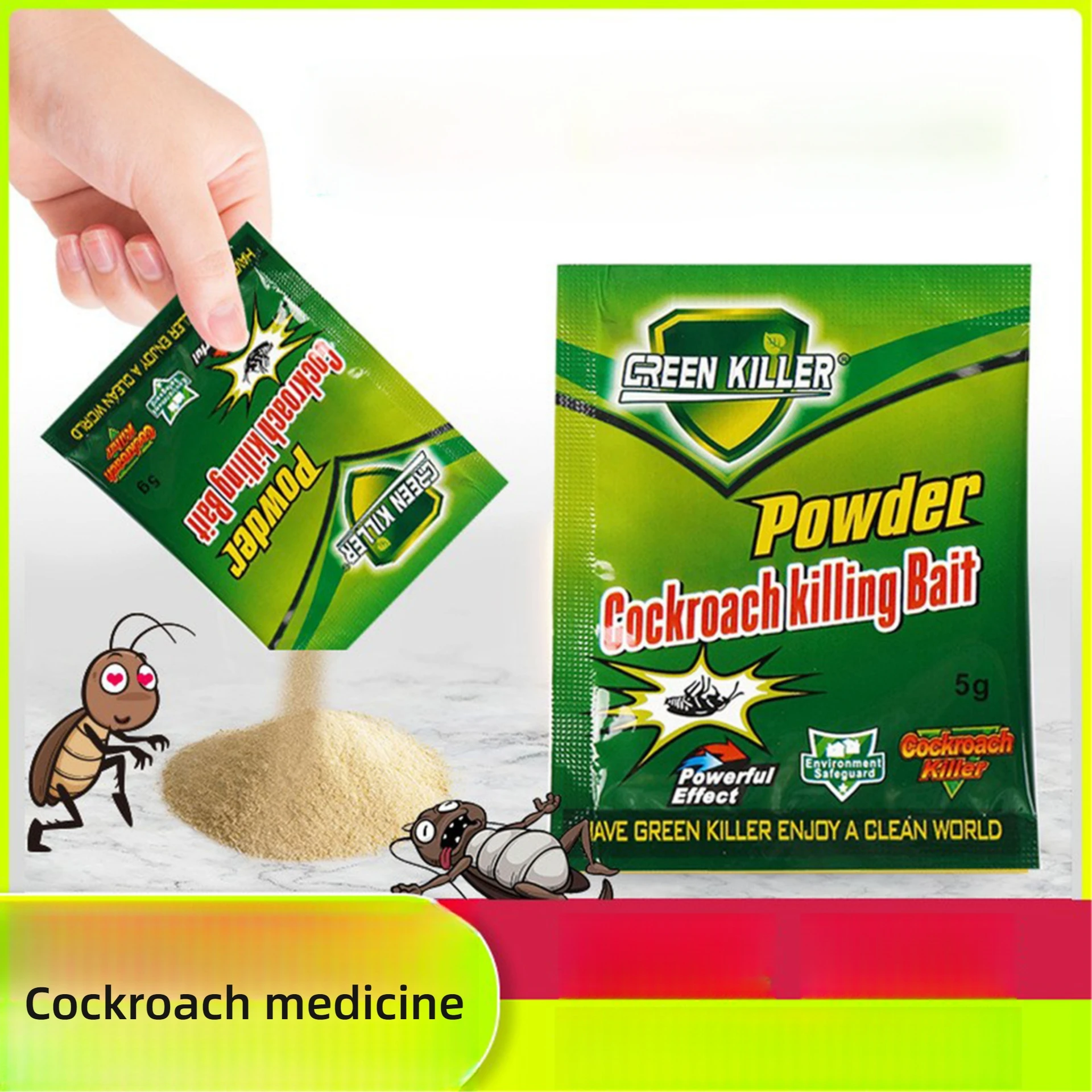 Piège à cafards efficace pour tuer les cafards, poudre d'appât, produits ménagers, insectes, tueur de cafards, appât de santé et de sécurité