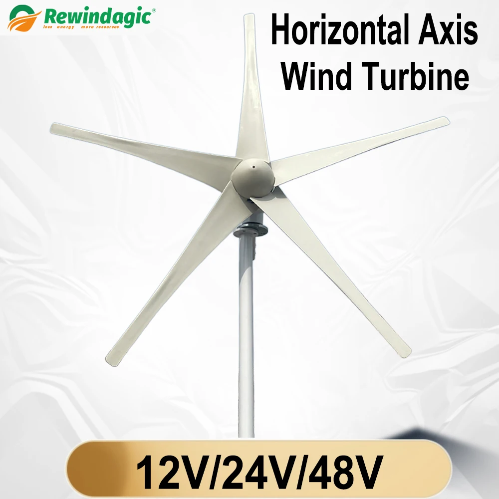 5000W Wind Turbine Generator Wind Dynamo 5KW 5 Blades 12v 24v 48v With Mppt/Hybrid Charge Controller Windmill For Farm Home Use