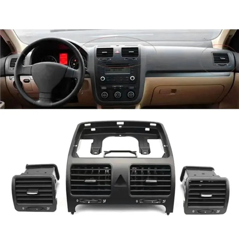 A33K-2004-2011 For VW Jetta MK5 Golf 5 Black Dash Board Car Air Outlet Vent 1K0819728 1K0819703 1K0819704
