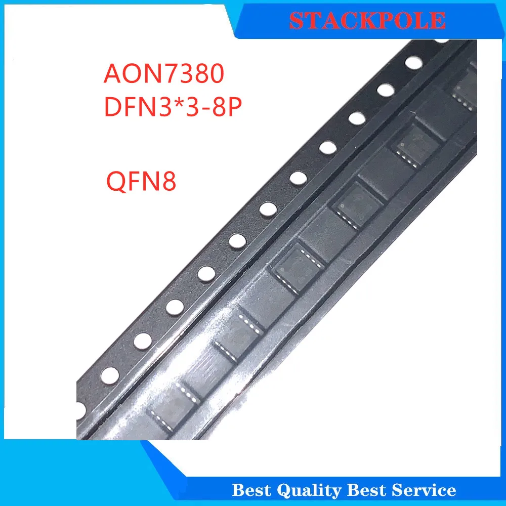 AON7380  10PCS/LOT  7380  Trans MOSFET N-CH 30V 24A 8-Pin DFN EP T/R;RoHS and Halogen-Free Compliant