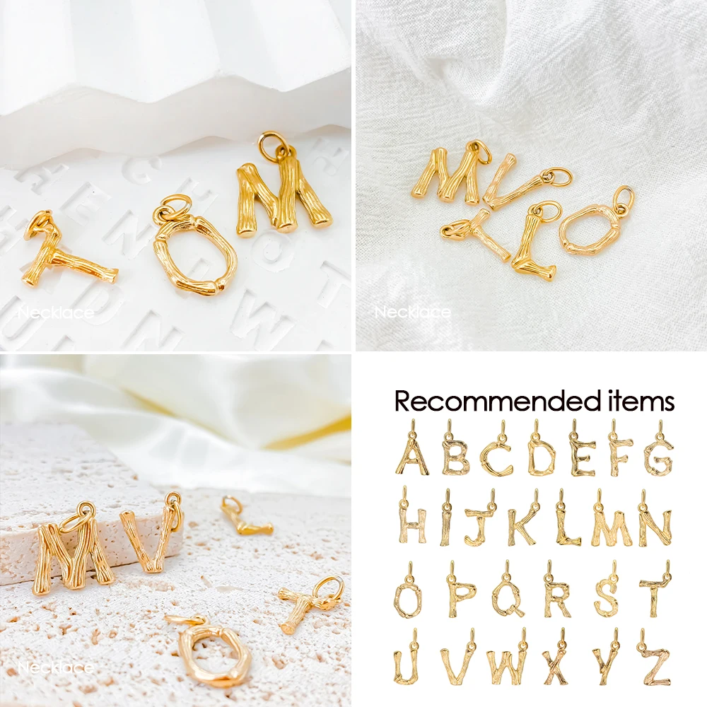 eManco Initial Charms 26 English Alphabet Letter Charm Pendants For Women Man DIY Necklace Bracelet Jewelry Making A-Z