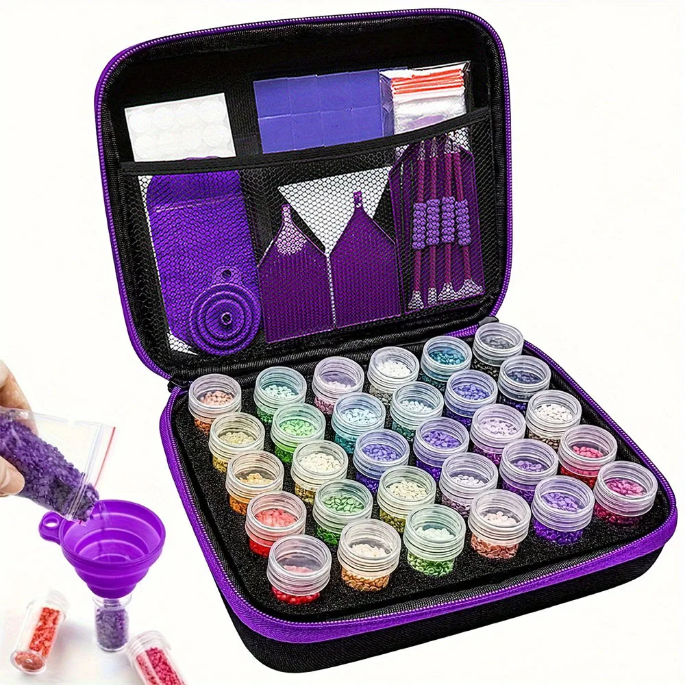 1 30 Slot Bottle, Portable Storage, Diamond Painting And Painting Storage Bag, Independent Storage Bottle, Split Bottle