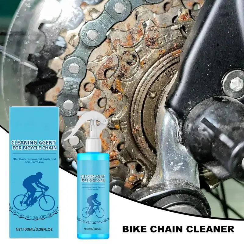 Bicycles Chain Cleaning Spray 100ml Bike Drivetrain Cleaner Degreaser Lubrication And Anti-friction Bike Drivetrain Spray For