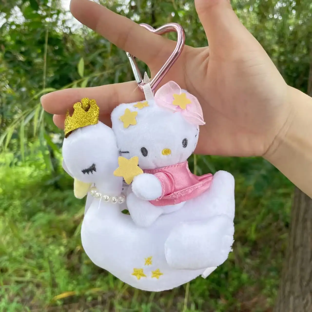 Unicornio Swan Styles Hellokitty muñecos de peluche llaveros de felpa mochila colgantes regalos de cumpleaños de graduación de San Valentín para niños