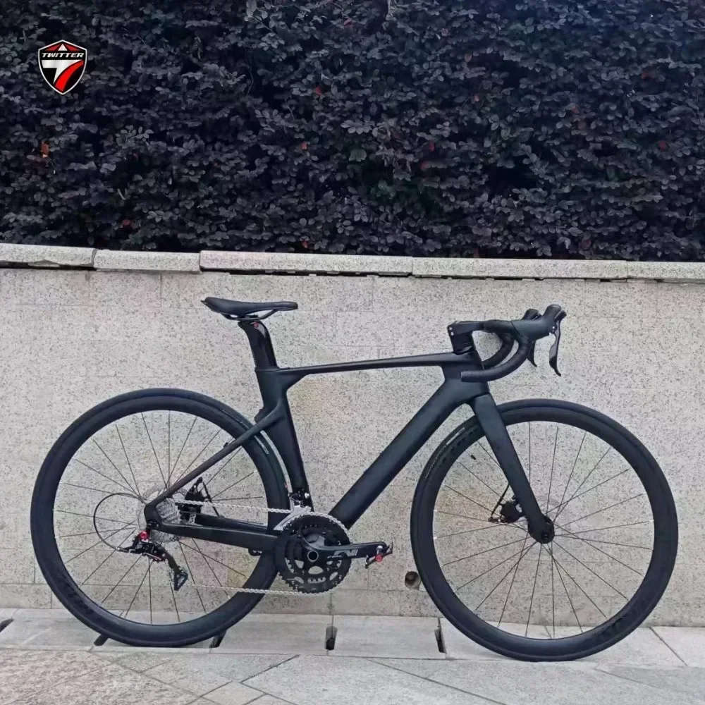 

Велосипед TWITTER Black Samurai R5pro T800 Carbon Road Bike RS-22/24S с гидравлическими дисковыми тормозами, 43.5см/56см, 700*25C