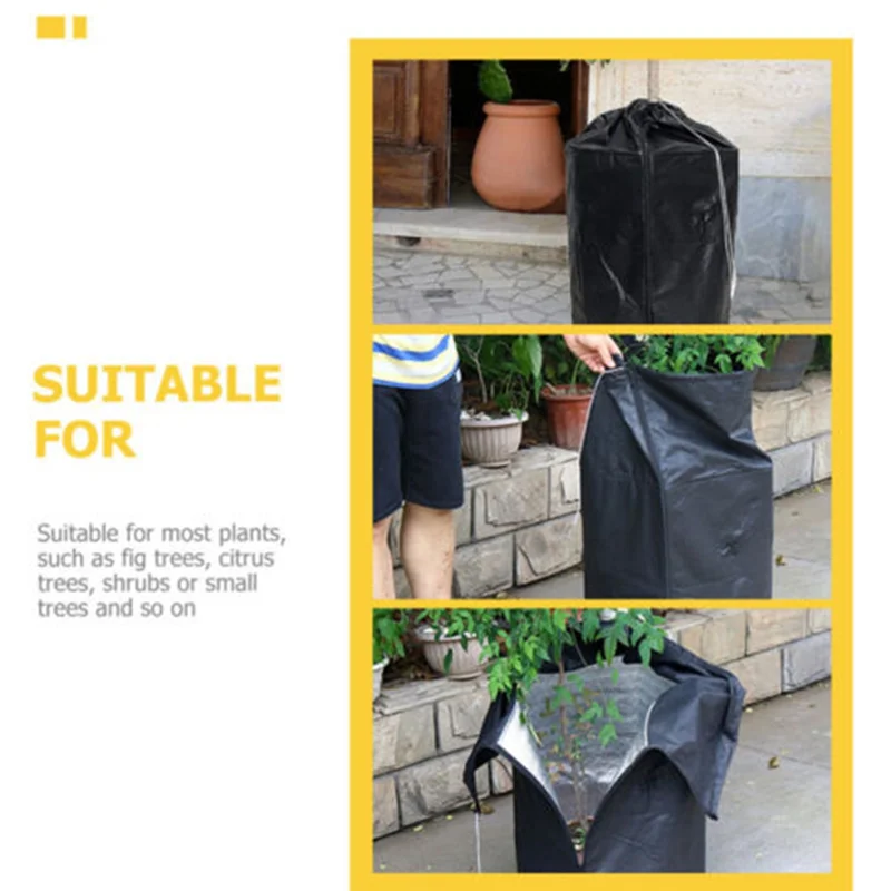 

Надежные чехлы для растений, морозная дышащая защита от замерзания, зимний чехол для кустарника для наружного использования, в помещении, на заднем дворе, газон, цветы в горшках, легко