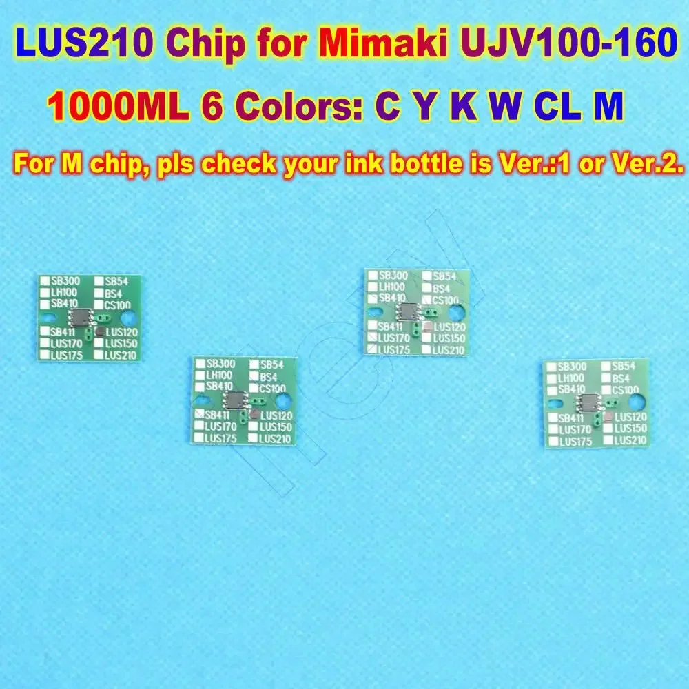 

LUS-210 UV Ink Chip One Time Use Ink Bottle Chip For Mimaki UJV100-160 Printer For Mimaki UJV100-160 Lus 210 Chip Ver 1 Ver 2 IC