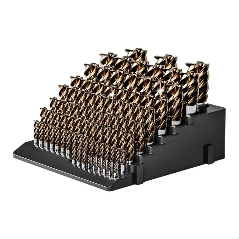 M7DA Tool Storage Box with 85 Holes for Quick Access to Drill Bit and Milling Cutter