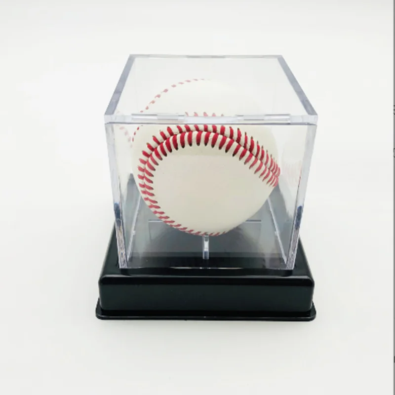 Baseball protective shell acrylic transparent baseball display box with base collection box Dust-proof moisture-proof acrylic bo