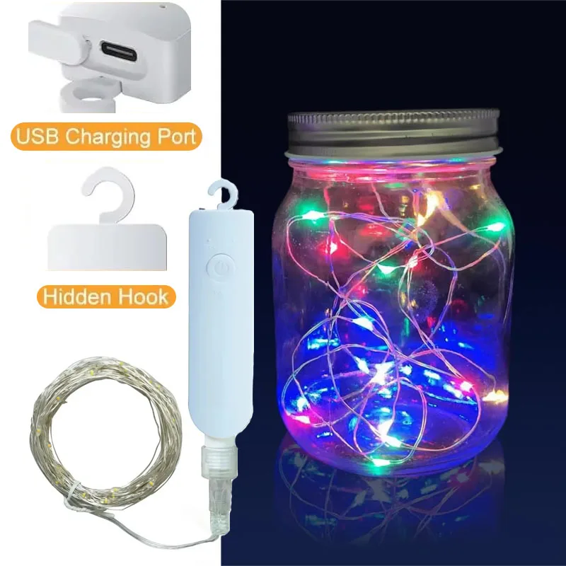 5/20M LED Mini String Lights Twinkle Fairy Light Copper Wire Firefly Starry Light for Wedding Christmas Centerpiece Table Decor