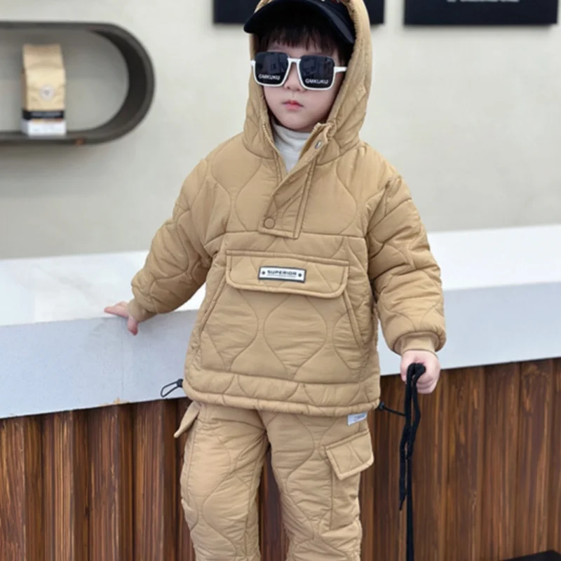 

Boys Sweatshirts +Pants Kids Suits 2PCS/Set Cotton 2024 Simple Spring Autumn Cotton Jogging Suit Teenagers Christmas Gift Childr