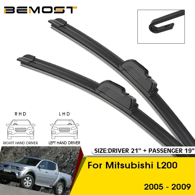 Car Wiper Blades For Mitsubishi L200 2005-2009 Windshield Windscreen Front Window Blades 21