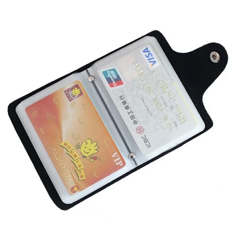 Fashion Unisex Genuine Leather 26 Business Card Holder For Men Bank Credit Card Case ID Wallet For Women Ladies Bag