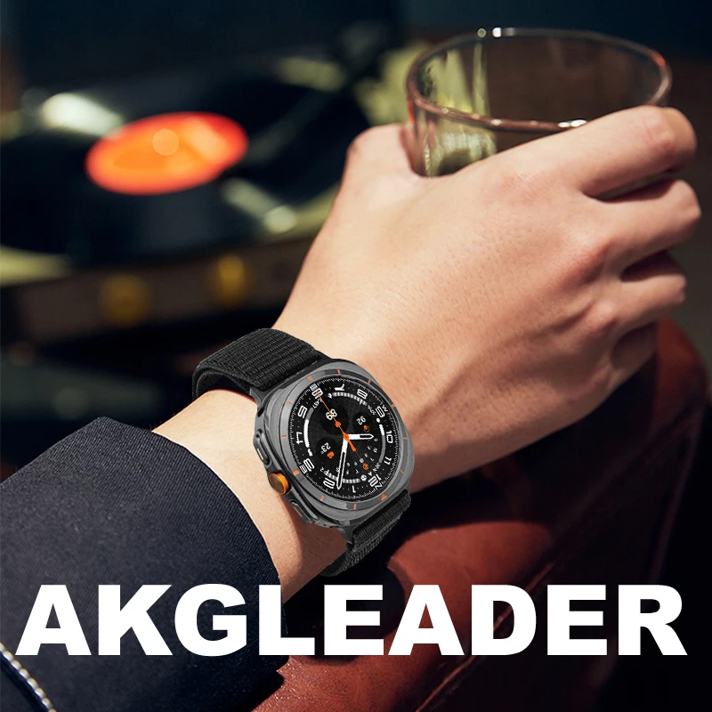 AKGLEADER Nylon quick-release watch band for Samsung Galaxy Watch 8 classic 46mm 40mm 44mm band for watch 7 Ultra 47mm strap