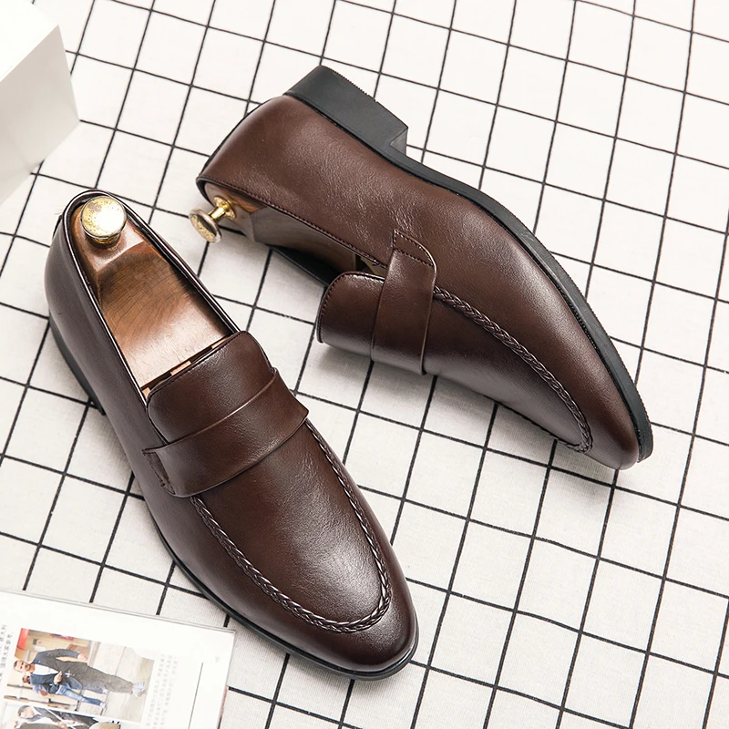 Designer Loafers Men High Quality Leather Elegant Wedding Shoes for Men Party Casual Fashion Men Dress Shoes Zapatos Casuales