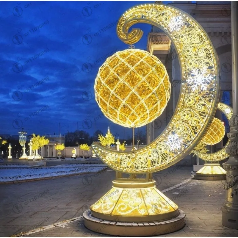 

Высококачественная гигантская 3D скульптура на заказ, светоизлучающий диод, уличный тематический свет для праздника Ид аль-Фитр и Рамадана