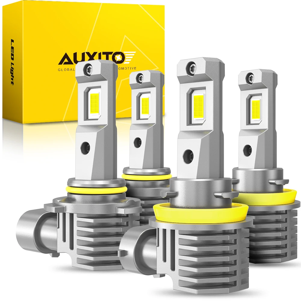 

AUXITO 2Pcs Kit H11 9005 LED High Low Beam Combo Headlamp Fog Light Canbus Bulb 6500K 12V Car Bulbs Super White Bright Lamp CSP