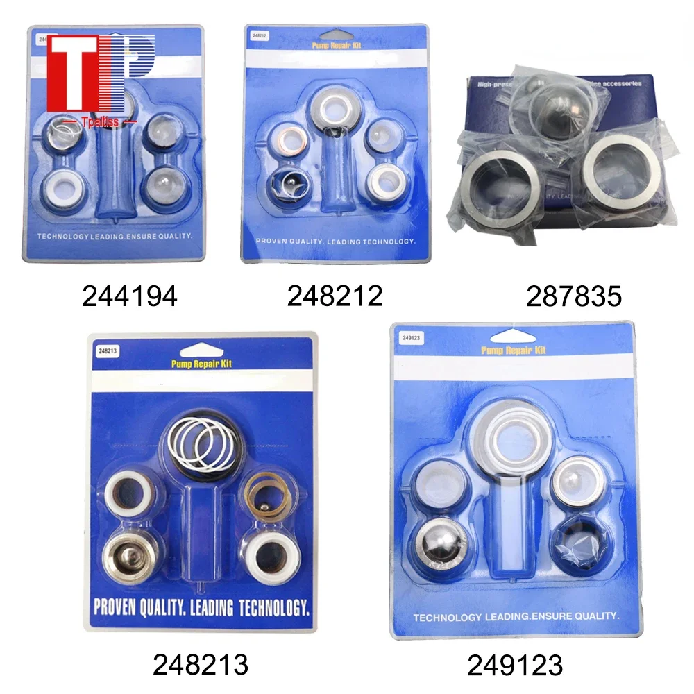 Airless Sprayers Pump Repair Kit 244194/248212/287835/248213/249123 Seal Gasket Filter Pump Plunger Rod 395 695 833 5900 7900