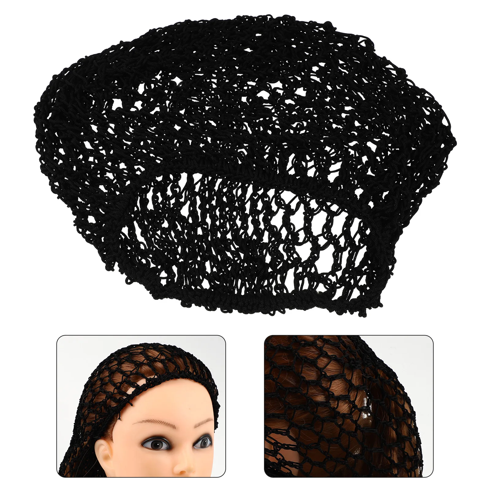

3pcs Women Hair Net Stylish Lady Net Female Mesh Sleep Cap Durable Polyester Colorful Gift For Women Girls Reusable Bath Hat