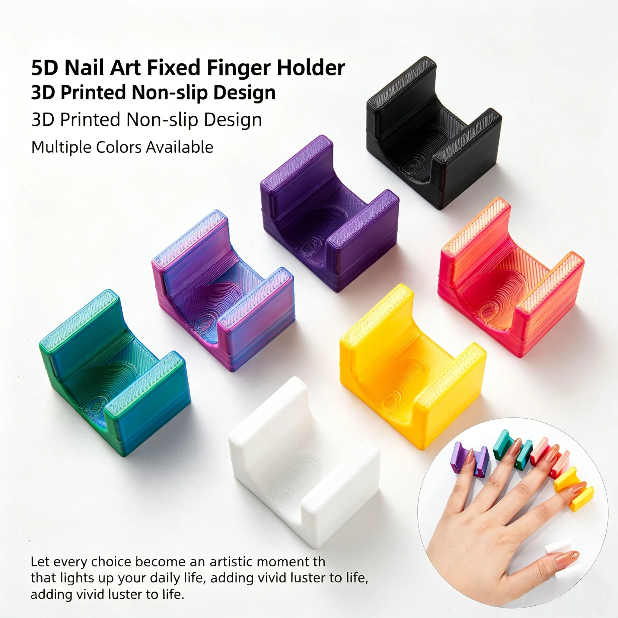 3D Cat Eye Nail Art Magnetic Tool | Non-Slip Finger Cots with Strong Magnets, Multiple Colors Available ABS Material, Nail Tools