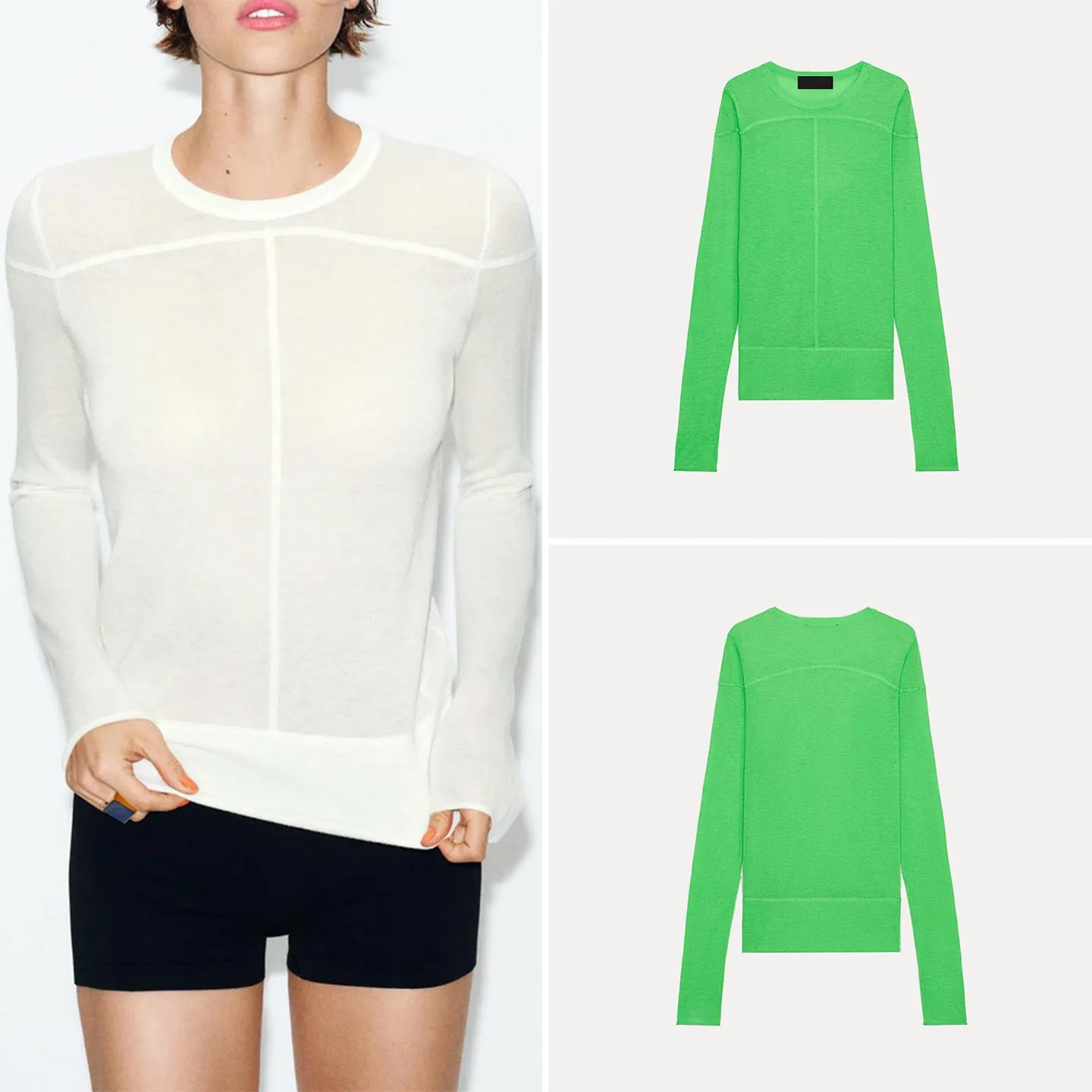 

Slim Fit Long Sleeve round Neck Knitted Sweater Fine Needle Casual Style Women's Spring Fashion 2026 New Arrival ZADATA Brand