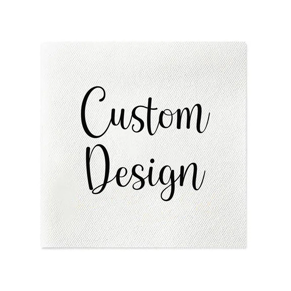

50PCS Custom Design Cocktail Napkins, Personalized Napkins, Design Your Own Napkin, Wedding Napkins, Custom Artwork, Logo Napkin