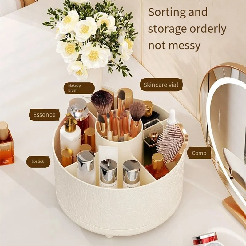 

File storage in Stock New Arrivals Cosmetic Storage Box Rotating Makeup Brush Organizer for Vanity C
