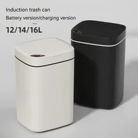 16L Smart Trash Can Automatic Sensor Trash Can Indoor Bathroom Crack Trash Can High Looking Anti-odor Household Products