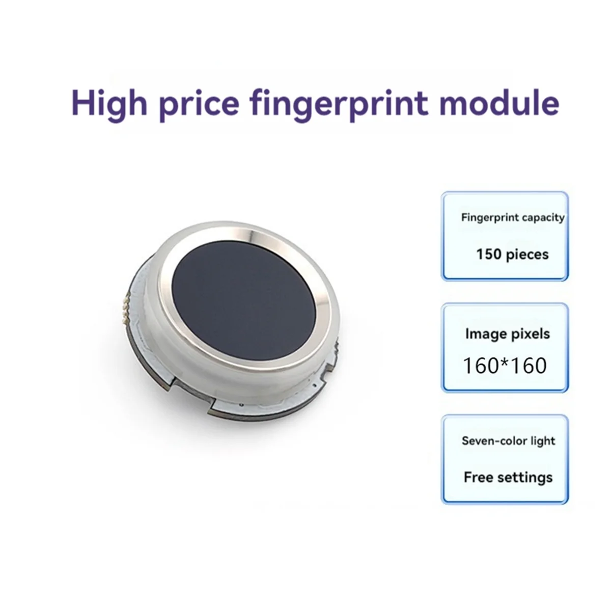 R502S Fingerprint Module Fingerprint Recognition Module Capacitive Fingerprint Module Sensor Scanner RGB Ring Indicator