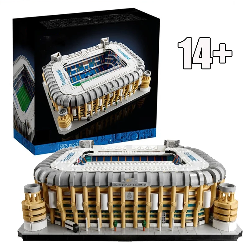 

10299 5876pcs Ideas Famous Santiago Bernabeu Stadium Real Madrid Moc Bricks Modular Landmark Model Building Block Kids Toy Gifts