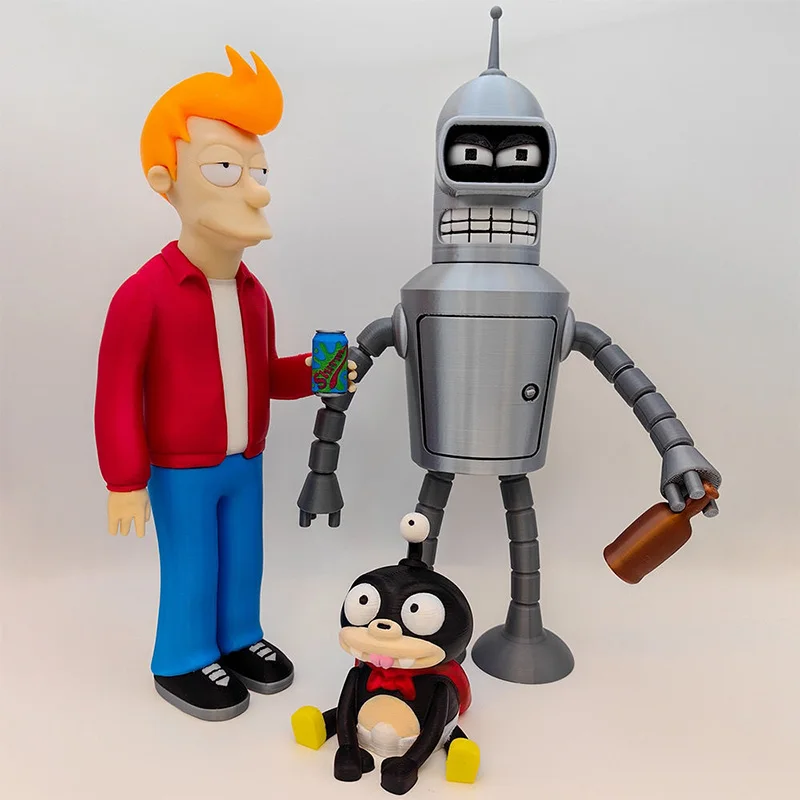 In Stock Futurama Fry & Bender Cartoon 3d Printing Action Figure Model Toys Gifts For Kids Collection Toys Gifts view 6