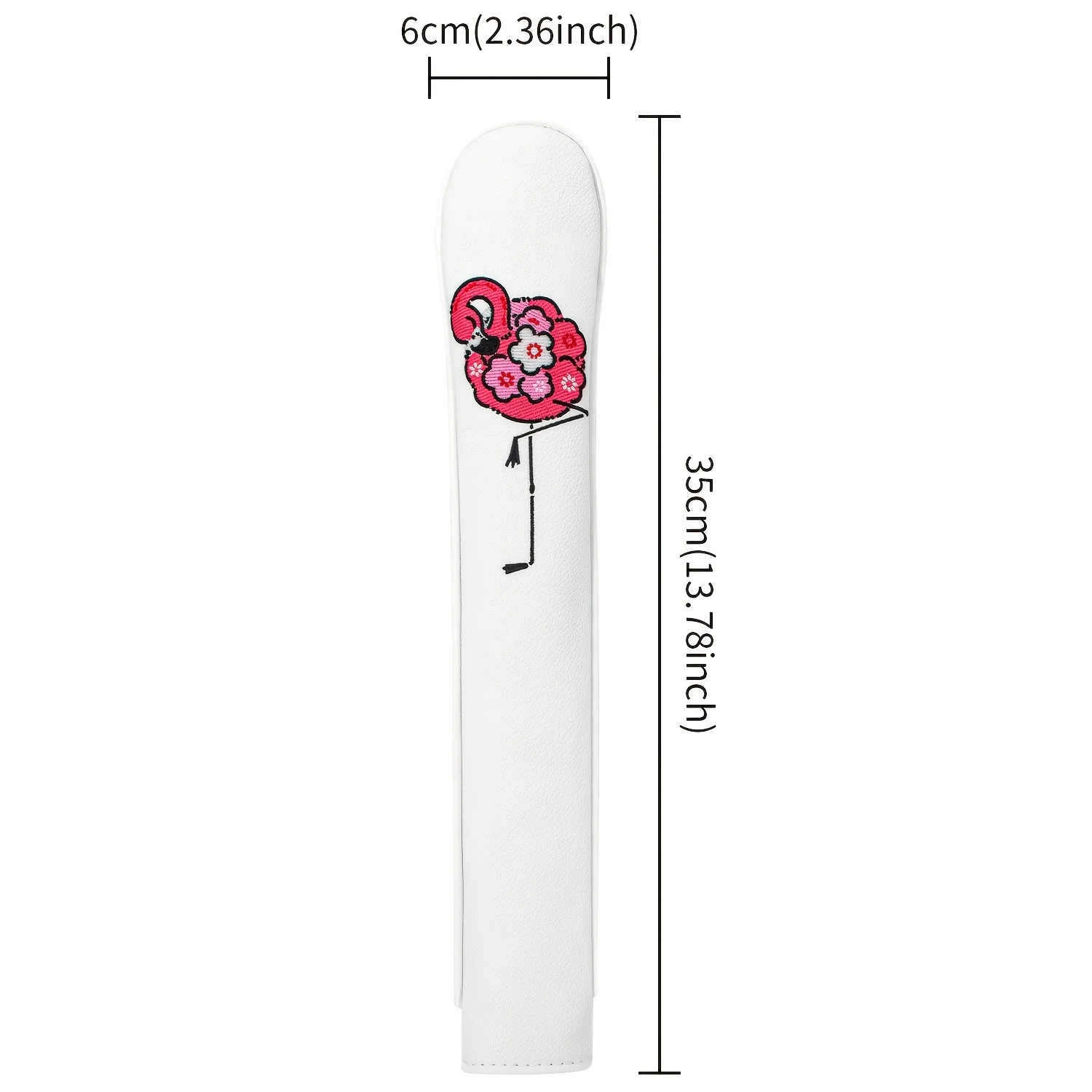 1pc Flamingo Embroidered Golf Directional Alignment Stick Headcover, Premium PU Material, Practical Golf Training Accessory image 6
