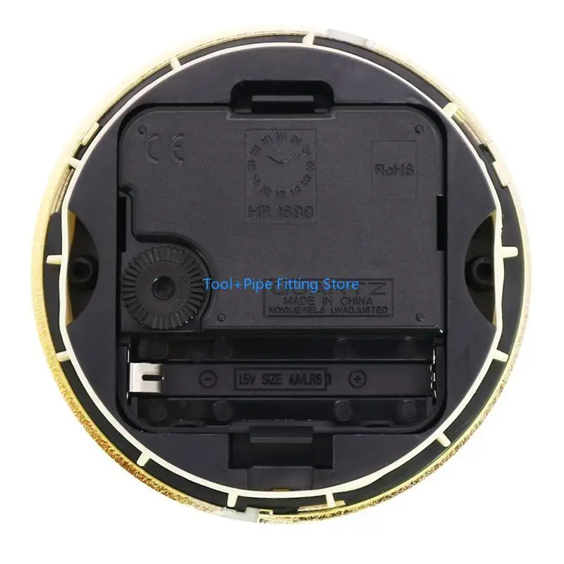 F92B Golden for Rim 90mm Clock Insert Embedded Mini Wall Clock for Hea
