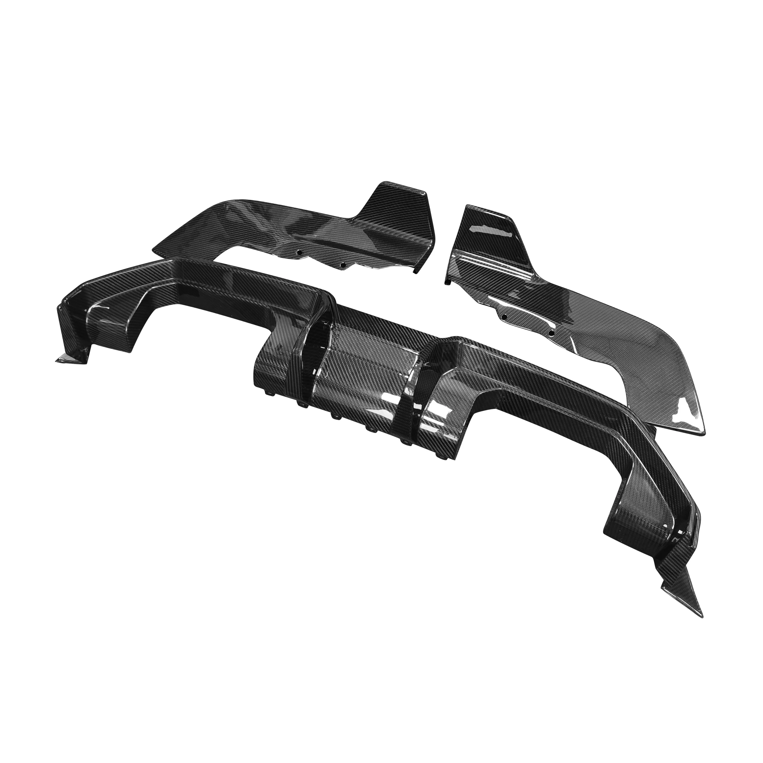 Hot selling：3 PCS High Quality AO Style Pure Carbon Fiber Rear Diffuser for G87 M2 Coupe 2023+  Rear Bumper Diffuser