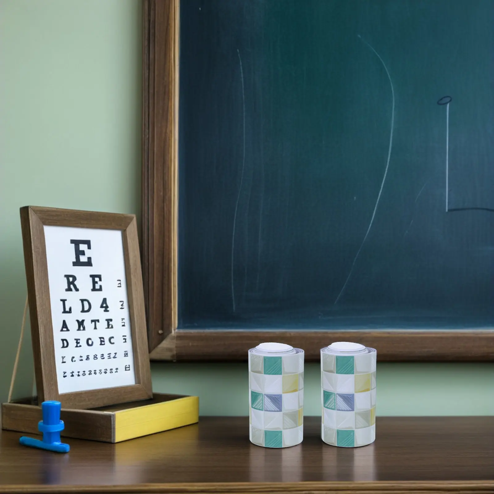 

2 Rolls Checked Bulletin Board Borders Self-Adhesive Pvc Chalkboard Wall Sticker Trim For Classroom School Office Display Board