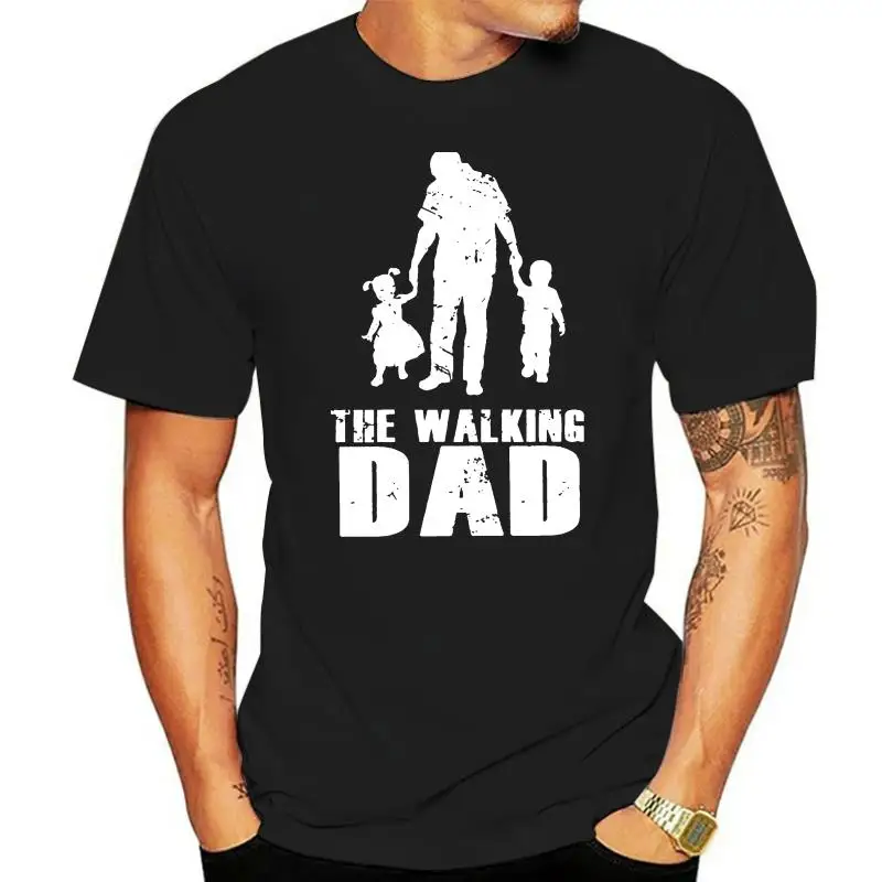 2023 New 100% Cotton Top Quality Top O-Neck Short-Sleeve The Walking Dad T Shirt For Men