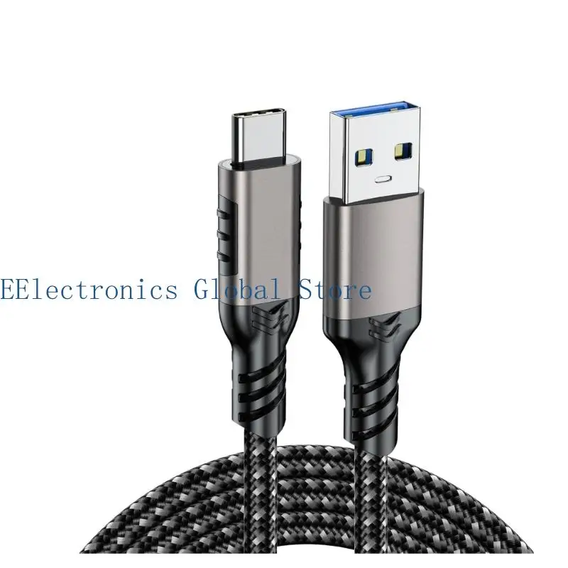 462B 10Gbps 60W Type C Cable Nylon Braided Cord Dustproof Data Cable Perfect for Video Editing and Business Commute