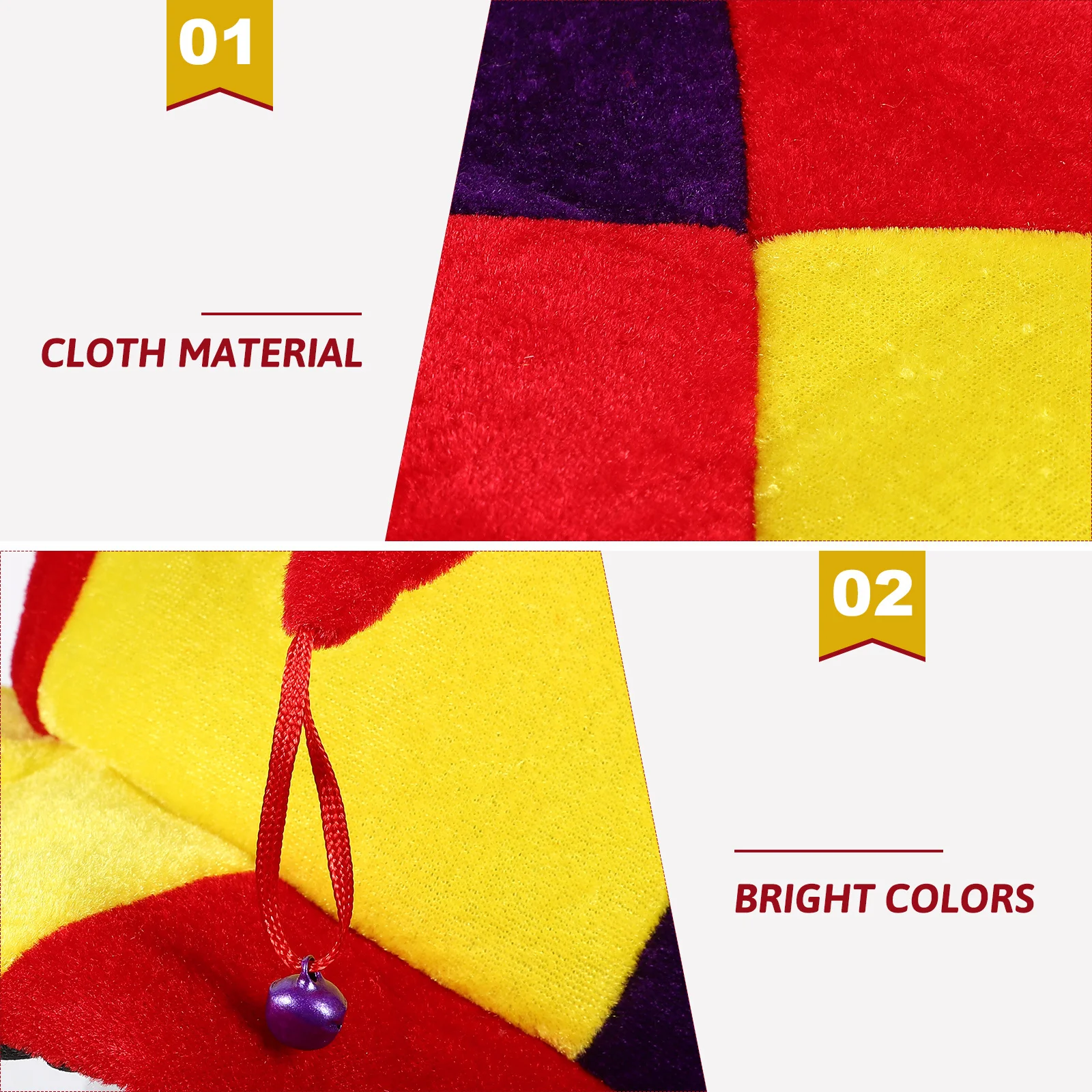 

Multi-Angle Bell Hat For Adult Halloween Carnival Party Cosplay Mardi Gras Festival Clown Hat Prop