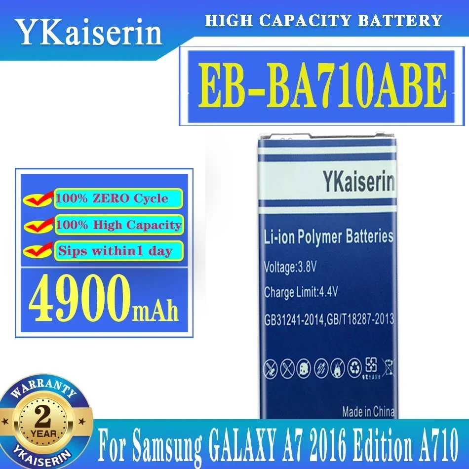 YKaiserin Battery for Samsung GALAXY A7 2016 A7110 A7109 A710 A710F EB-BA710ABE 4900mAh Full Capacity + Tracking Number