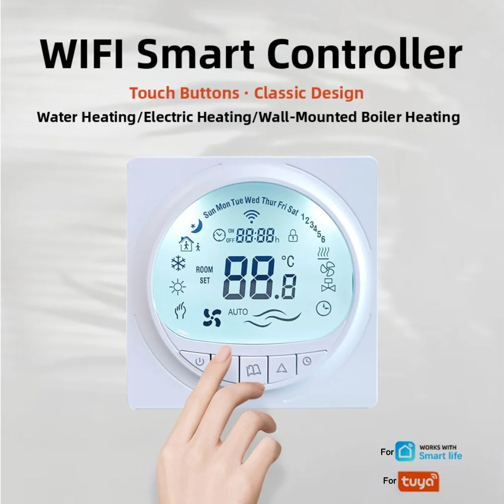 Heating Controller Floor Heating Thermostat Programmable Thermostat Concealed Installation Method Energy Efficient Operation