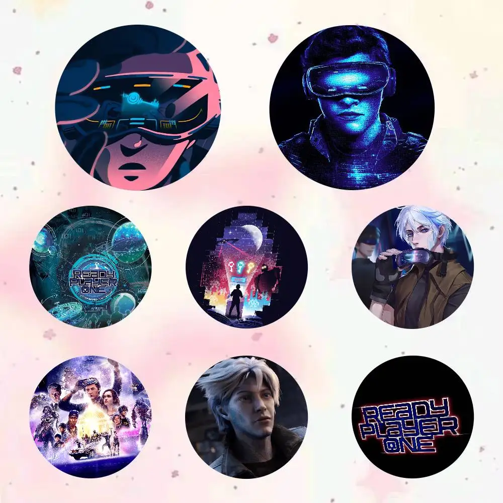 Movie Ready Player One Cute Cartoon Button Pin Brooch Badge Bag Decor Fans Collect