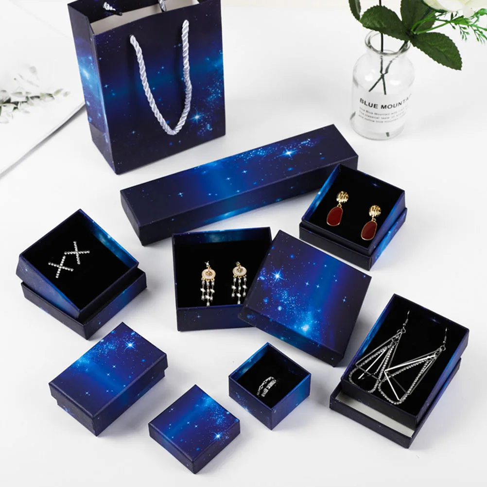 Scatole regalo per gioielli da 6 pezzi Eleganti mini piccole scatole per gioielli per anelli, orecchini, collane, bracciali, imballaggi per riporre oggetti